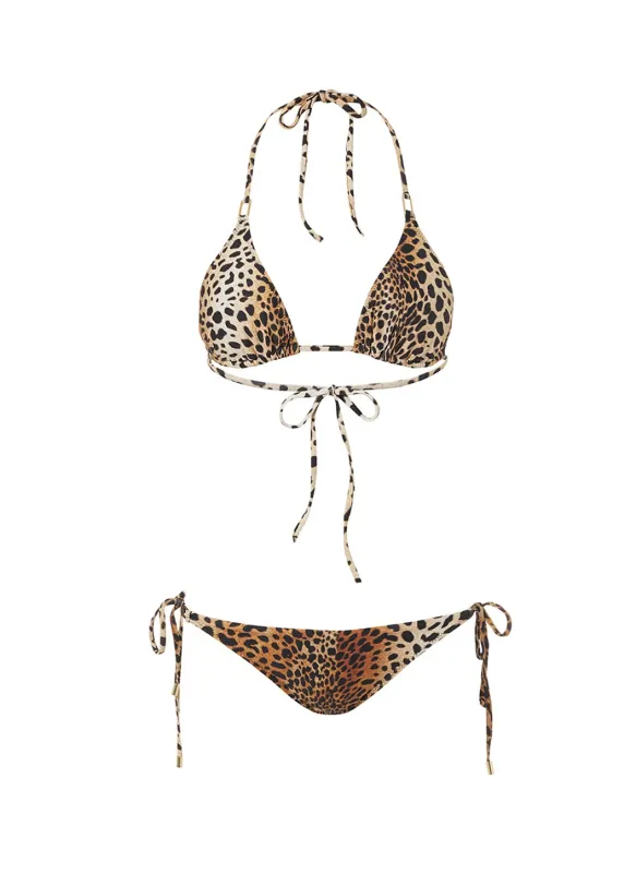 Cancun Cheetah Classic Triangle Bikini made by Melissa Odabash