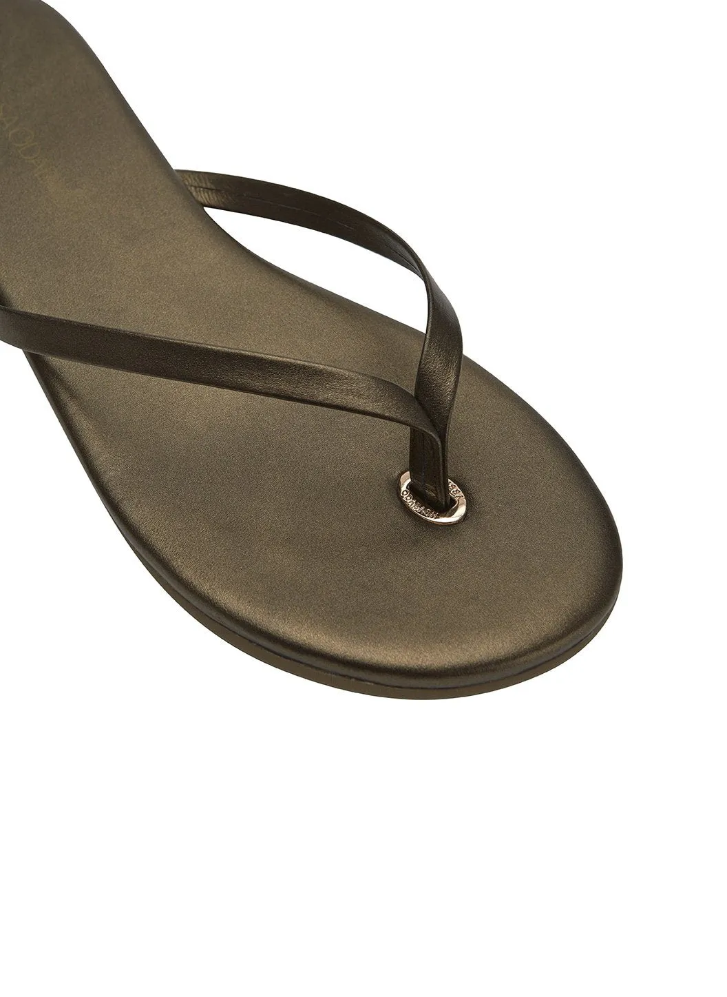 Leather Flip Flops Bronze sold by Melissa Odabash product image thumbnail 3