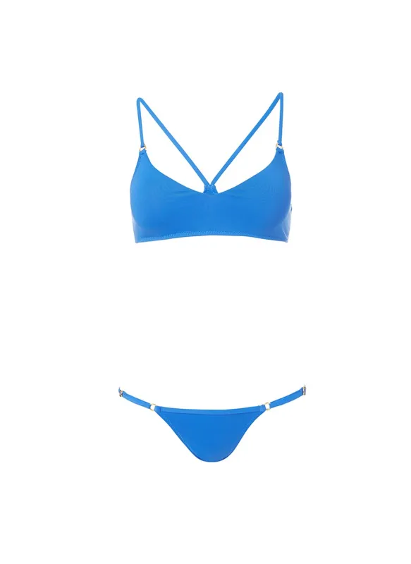 Fiji Cobalt Classic Bralette Bikini made by Melissa Odabash