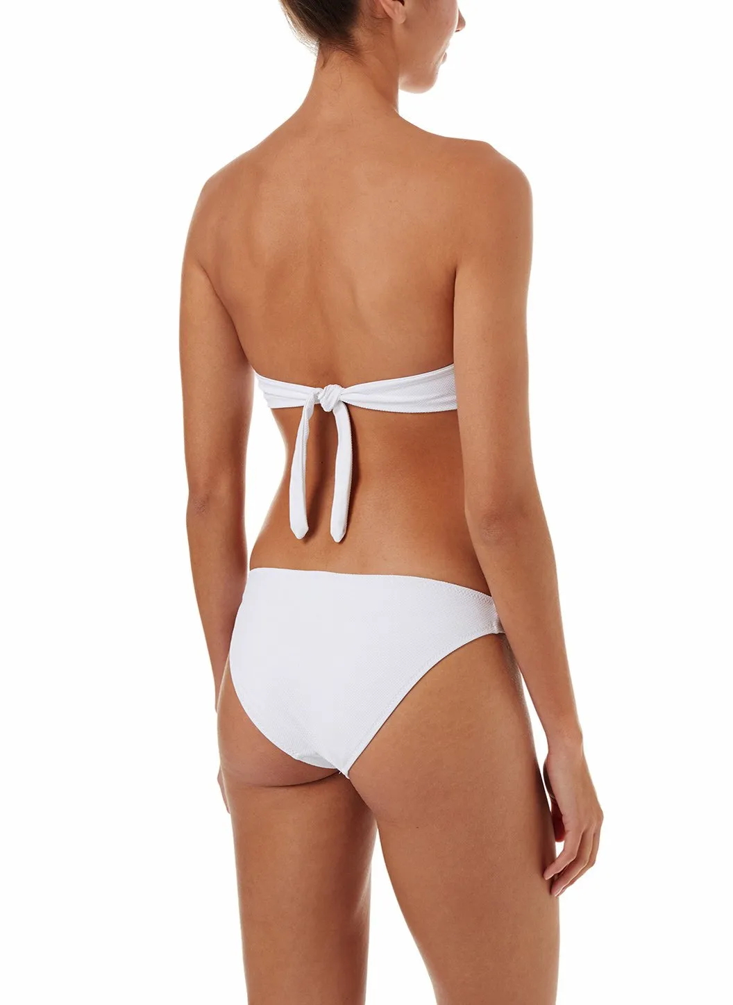 Martinique White Pique Bandeau Padded Twist Bikini sold by Melissa Odabash product image thumbnail 3