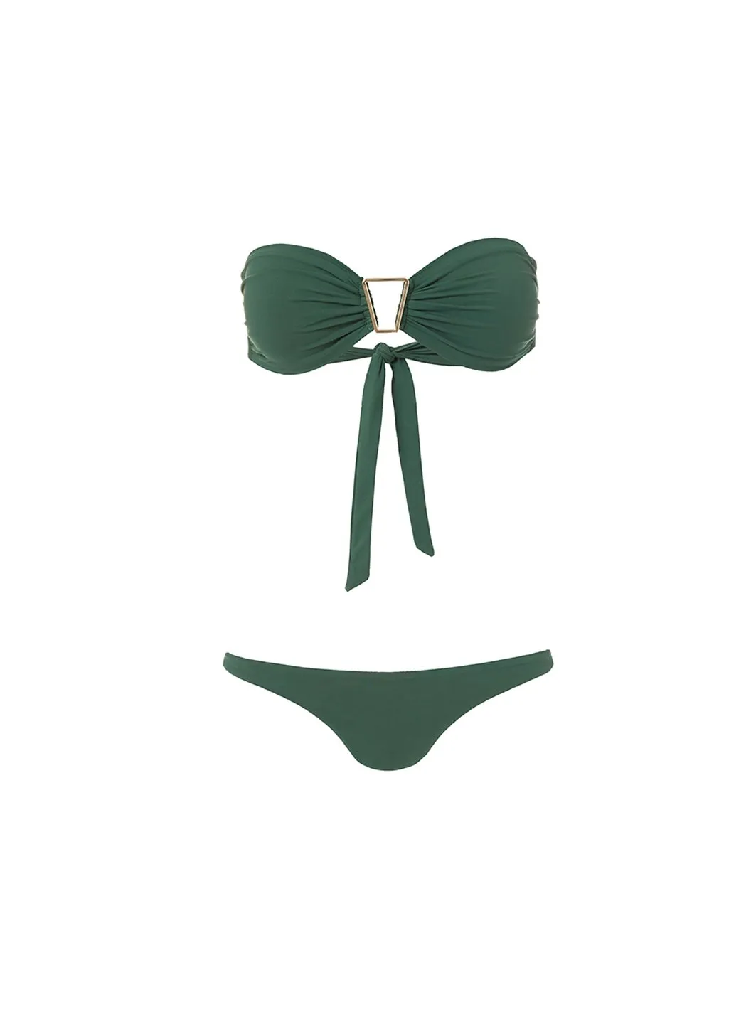 Barcelona Forest Bandeau Triangle Trim Bikini sold by Melissa Odabash