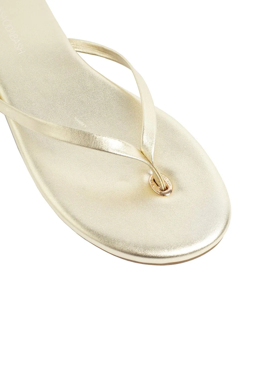 Leather Flip Flops Gold sold by Melissa Odabash product image thumbnail 2