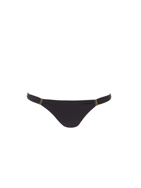 Martinique Black Bandeau Padded Twist Bikini Bottom made by Melissa Odabash