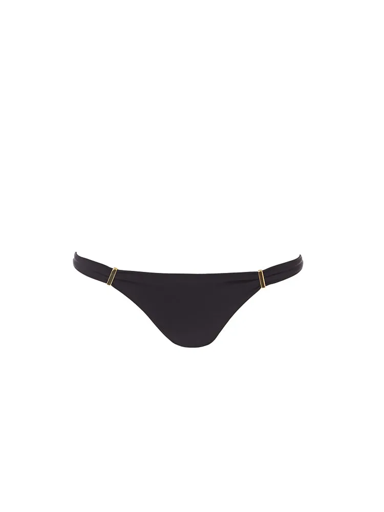 Martinique Black Bandeau Padded Twist Bikini Bottom sold by Melissa Odabash