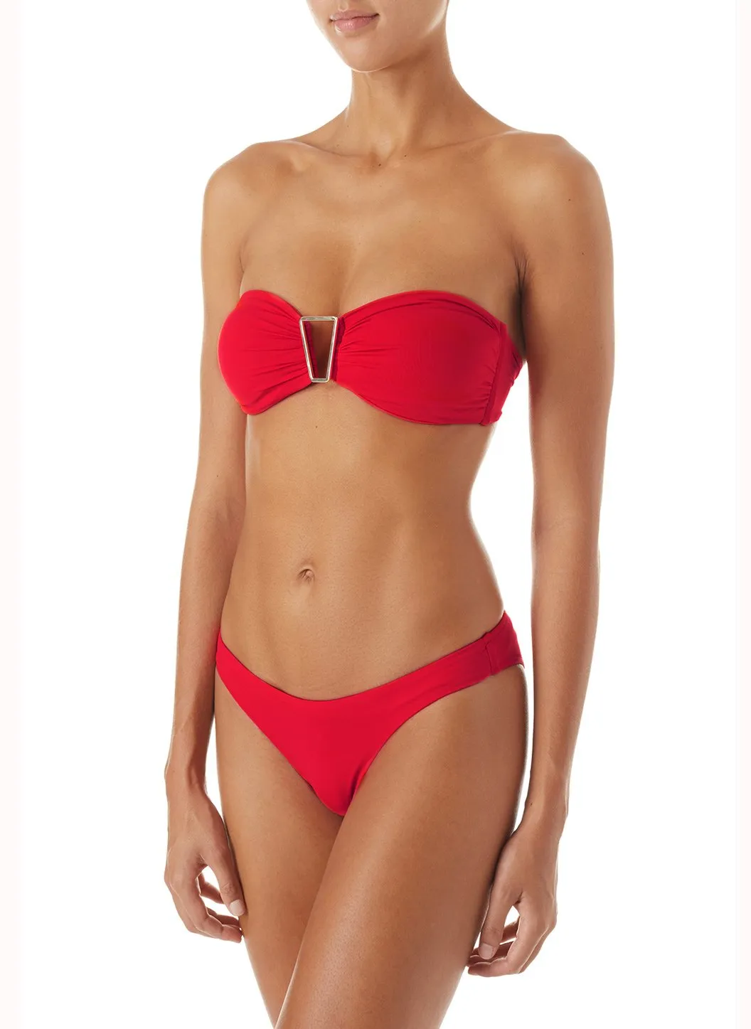 Exclusive Barcelona Red Bandeau Triangle Trim Bikini sold by Melissa Odabash product image thumbnail 2