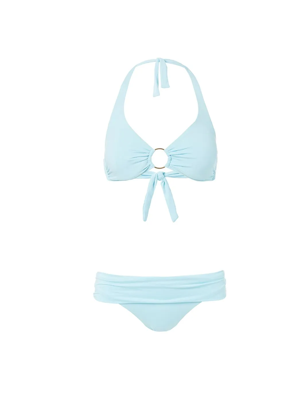 Brussels Sky Halterneck Ring Supportive Bikini sold by Melissa Odabash