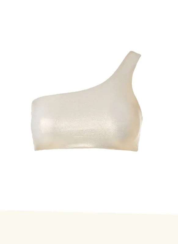 Look 24 Top Seamless One Shoulder Bikini Gold made by Melissa Odabash