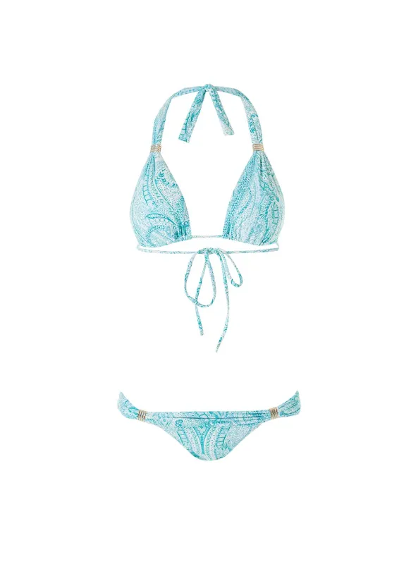 Exclusive Grenada Paisley Adjustable Halterneck Bikini made by Melissa Odabash