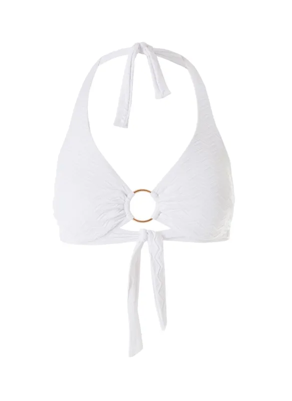 Exclusive Brussels Top White Zig Zag made by Melissa Odabash