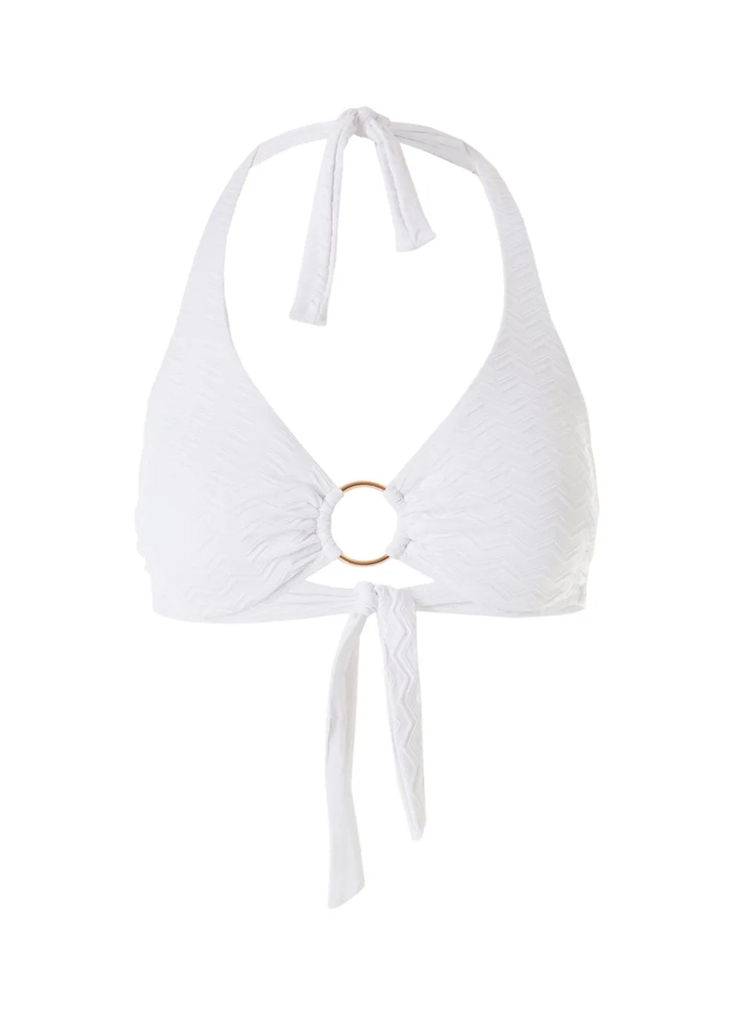 Exclusive Brussels Top White Zig Zag sold by Melissa Odabash
