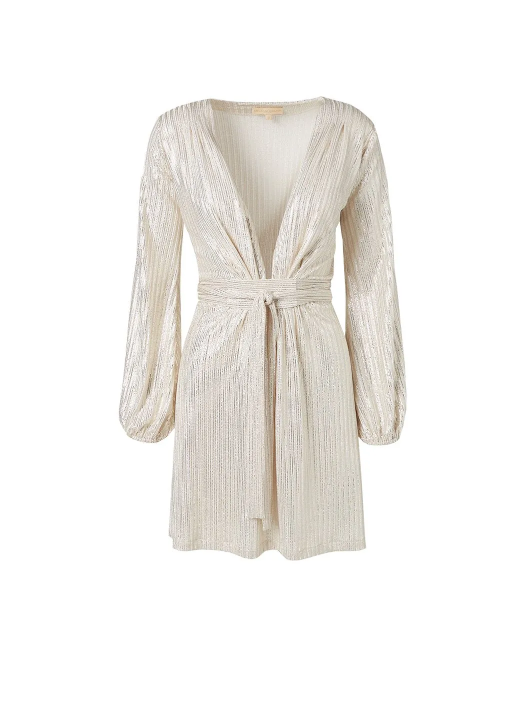 Exclusive Look 1 Blouson Sleeve Mini Dress Gold sold by Melissa Odabash product image thumbnail 2