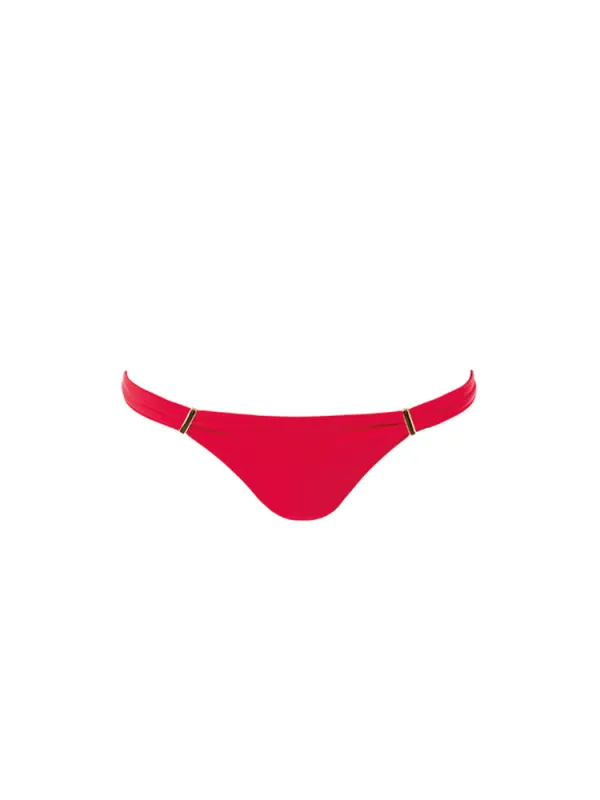 Martinique Red Bandeau Padded Twist Bikini Bottom made by Melissa Odabash