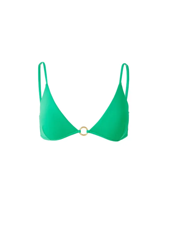 Greece Green Bikini Top made by Melissa Odabash