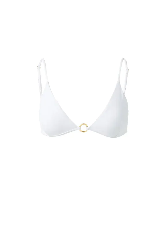 Greece White Bikini Top made by Melissa Odabash