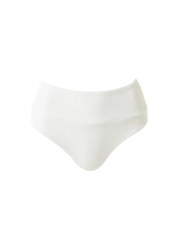 Hamptons White Ridges Bikini Bottom made by Melissa Odabash