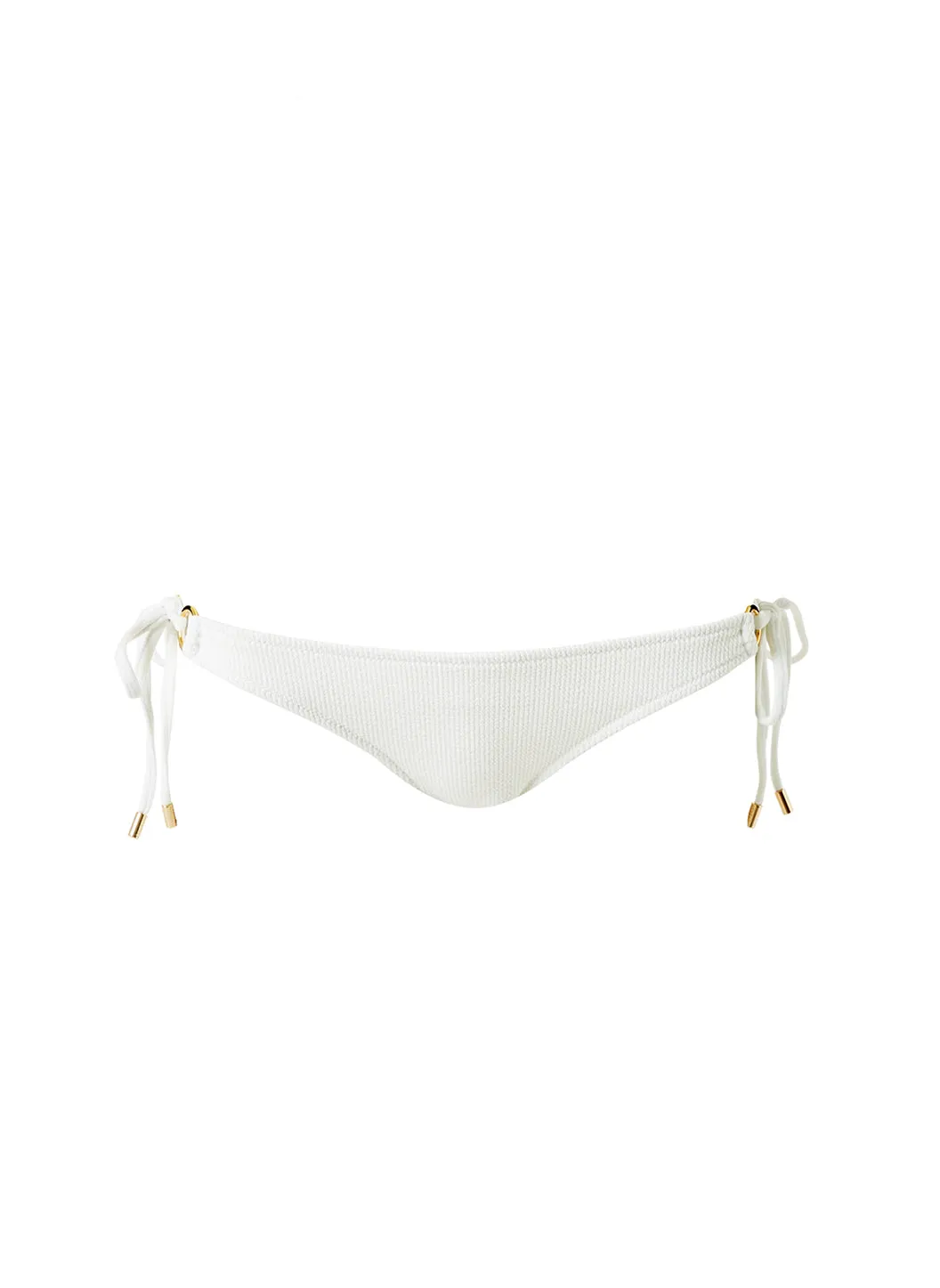 Tortola White Ridges Bikini Bottom sold by Melissa Odabash