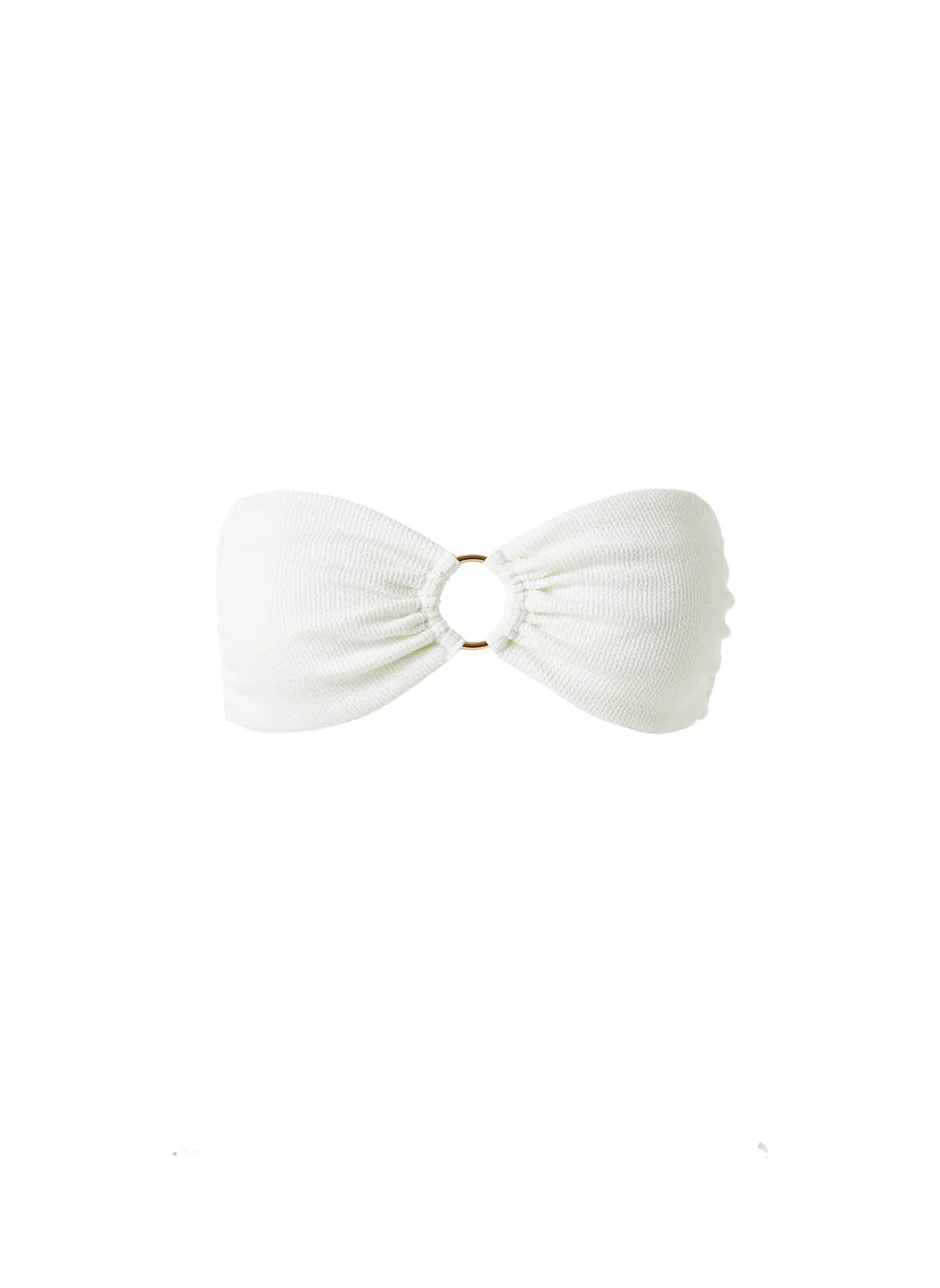 Tortola White Ridges Bikini Top sold by Melissa Odabash