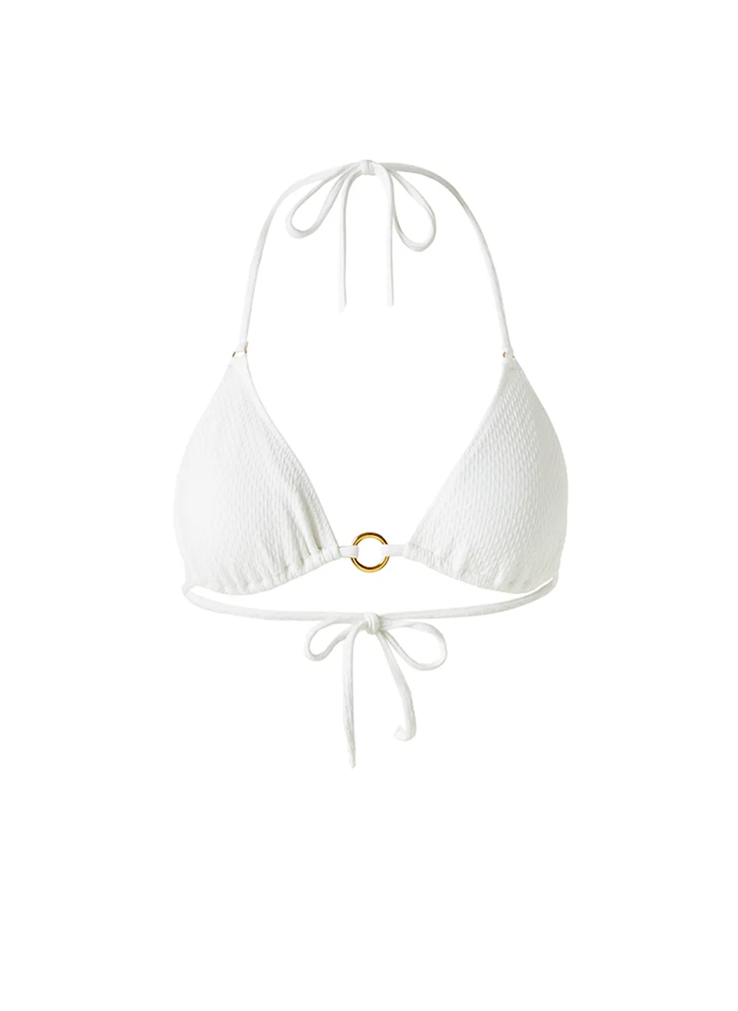 Venice White Textured Bikini Top sold by Melissa Odabash