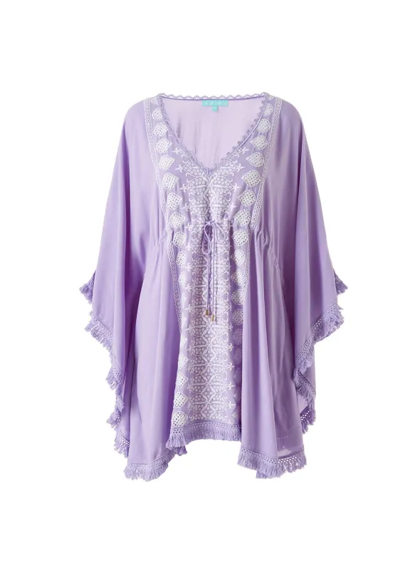 Isabelle Lavender/White Kaftan made by Melissa Odabash