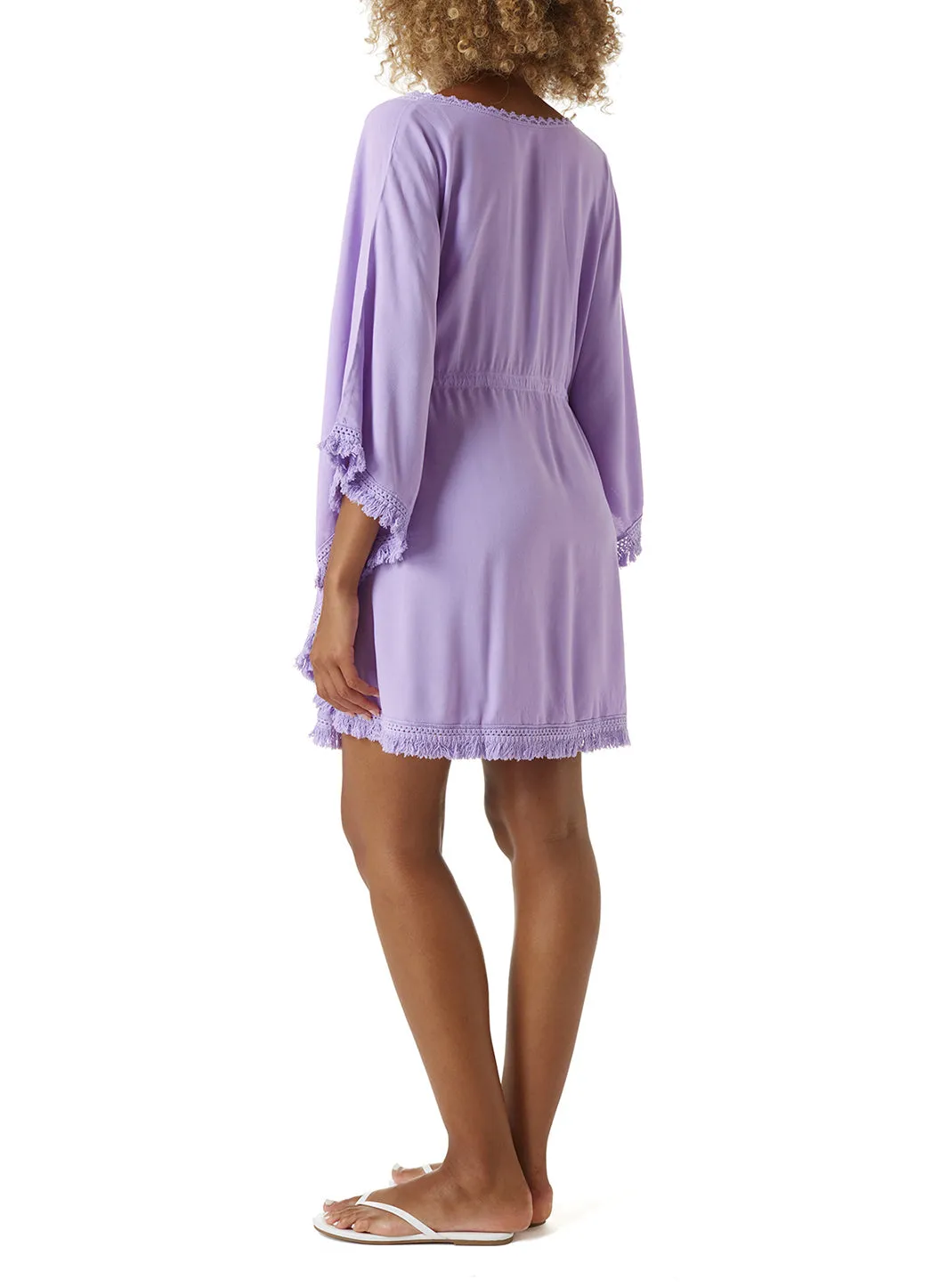 Isabelle Lavender/White Kaftan sold by Melissa Odabash product image thumbnail 4