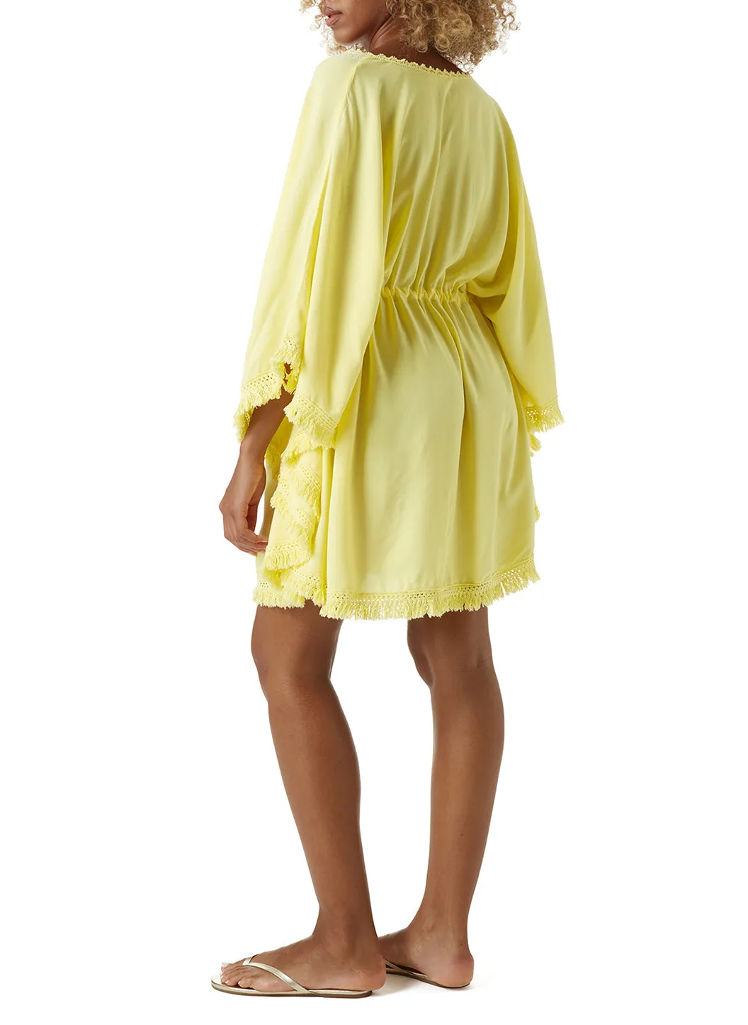 Isabelle Yellow/White Kaftan sold by Melissa Odabash product image thumbnail 4