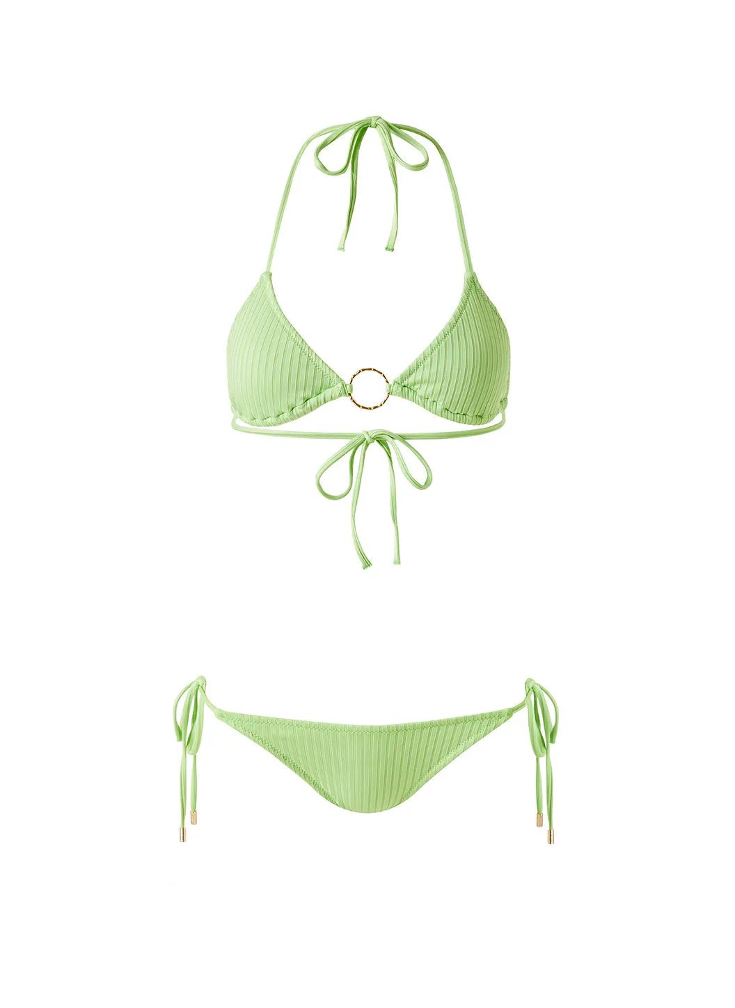 Miami Lime Ribbed Bikini sold by Melissa Odabash