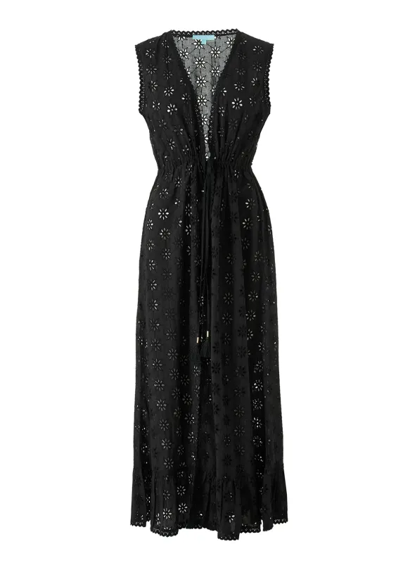 Tessa Black Floral Kaftan made by Melissa Odabash