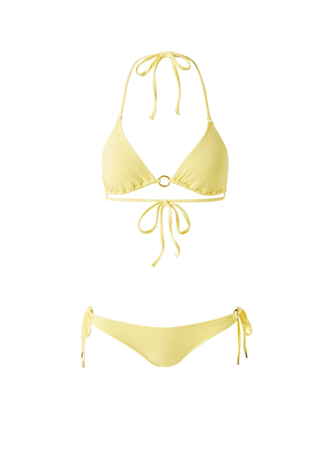 Venice Yellow Textured Bikini Top sold by Melissa Odabash product image thumbnail 2