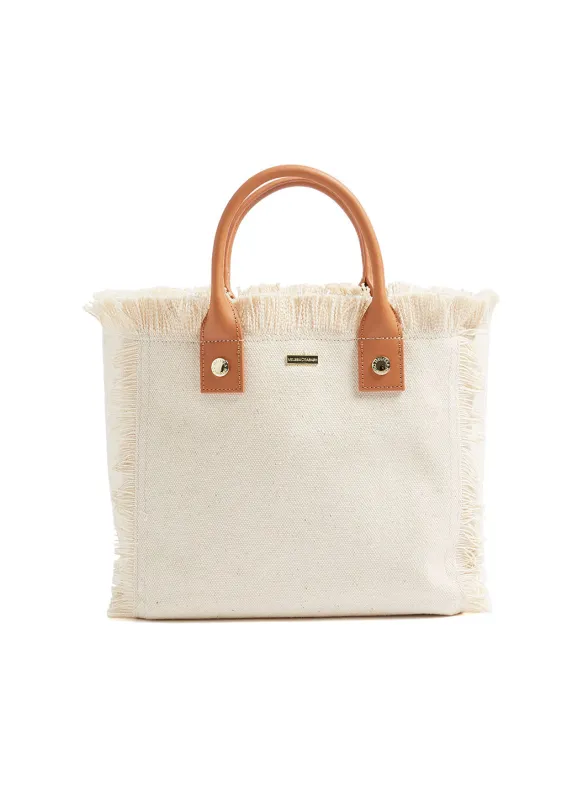 Porto Cervo Beige Bag made by Melissa Odabash