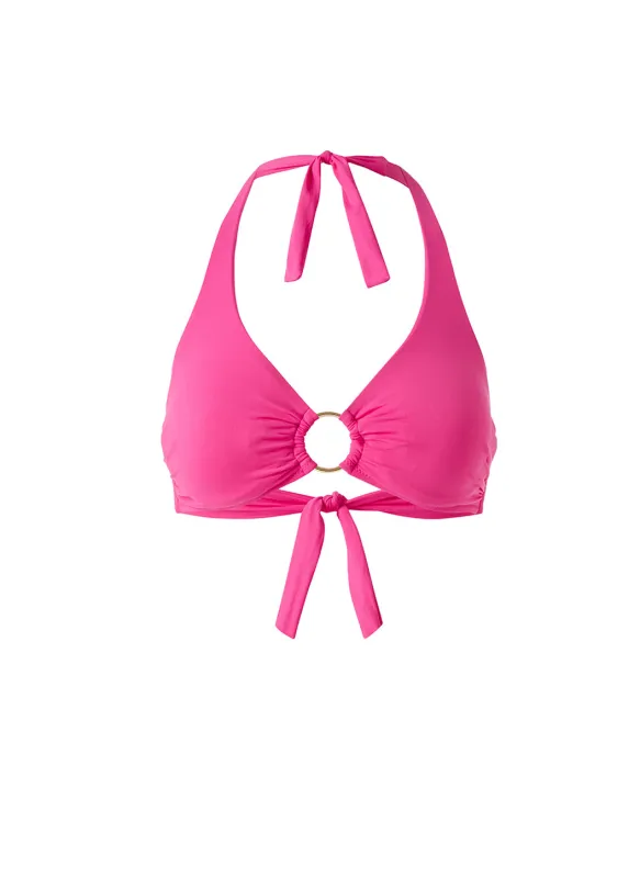 Brussels Fuchsia Bikini Top sold by Melissa Odabash