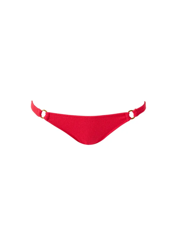 Bari Red Ridges Bikini Bottom made by Melissa Odabash