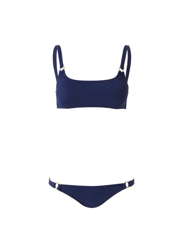 Bari Navy Ridges Bikini sold by Melissa Odabash