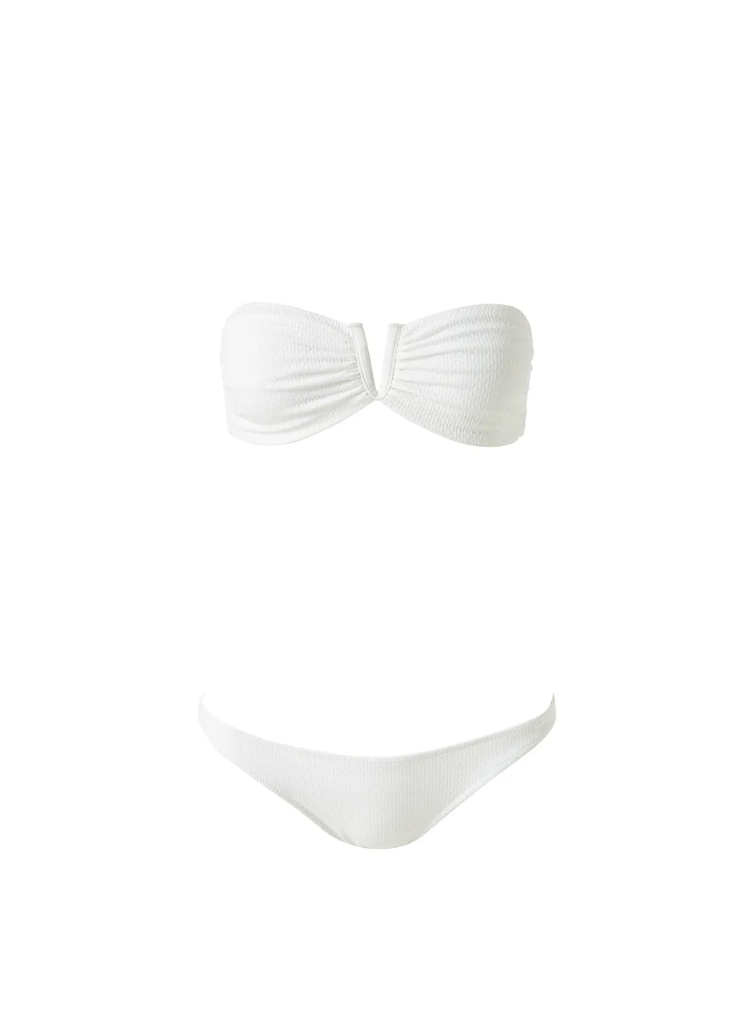 Alba White Textured Bikini sold by Melissa Odabash