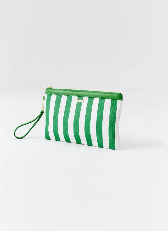 Capri Green Nautical Clutch made by Melissa Odabash
