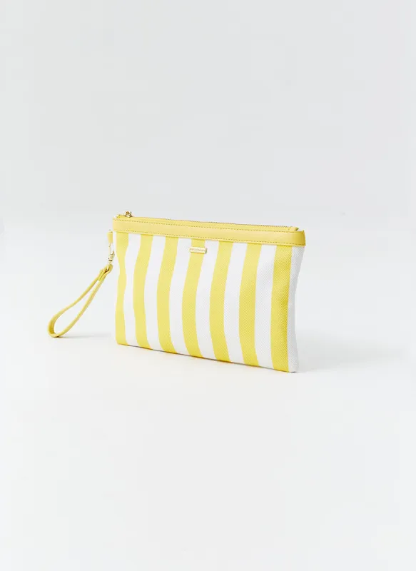 Capri Yellow Nautical Clutch made by Melissa Odabash