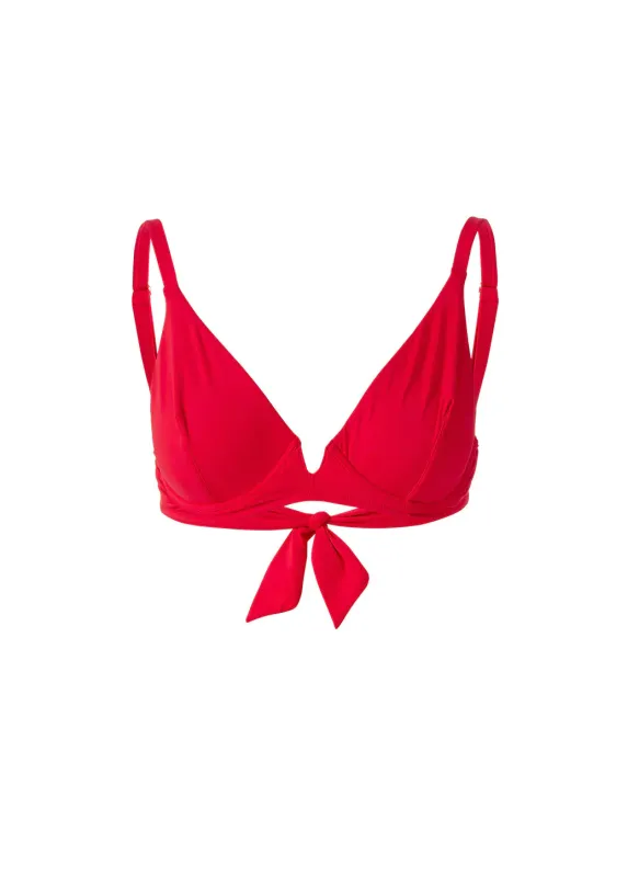 Palm Beach Red Bikini Top made by Melissa Odabash