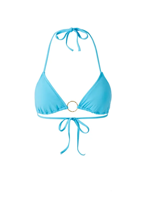Miami Aqua Bikini Top sold by Melissa Odabash
