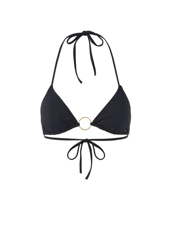 Miami Black Bikini Top made by Melissa Odabash