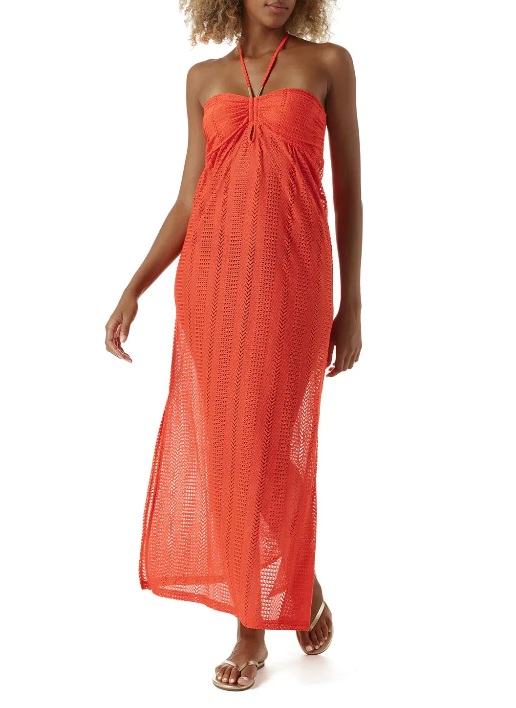 Mila Apricot Dress sold by Melissa Odabash product image thumbnail 3