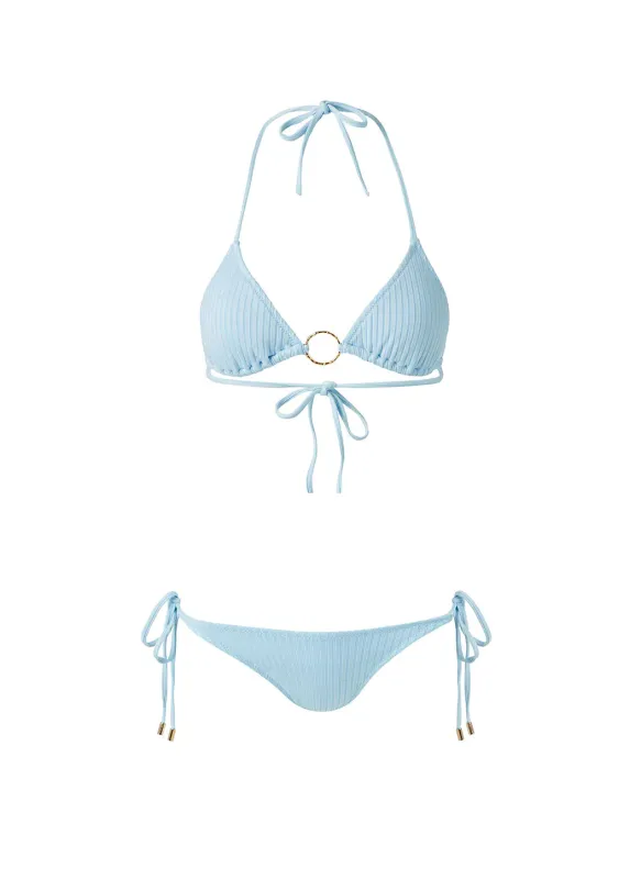 Miami Sky Ribbed Bikini sold by Melissa Odabash