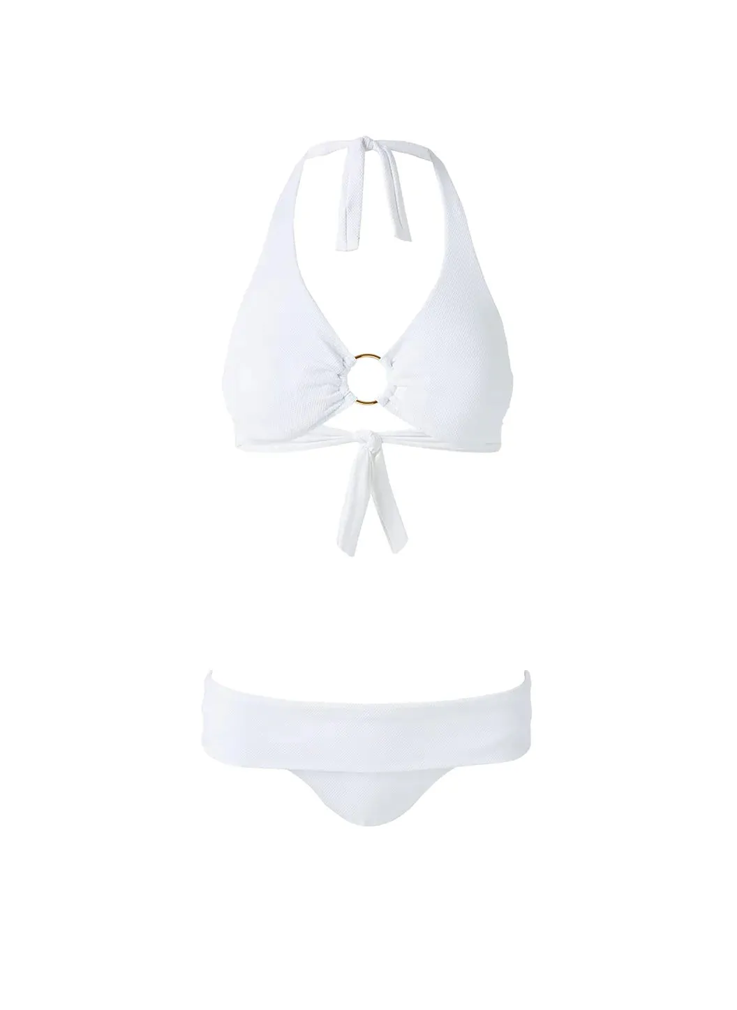 Brussels White Pique Bikini Bottom sold by Melissa Odabash product image thumbnail 2