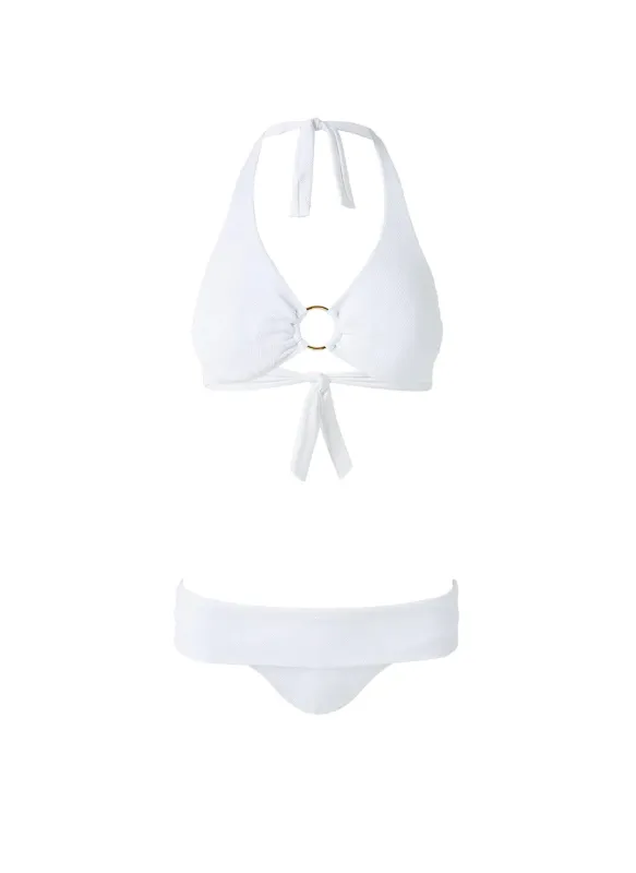 Brussels White Pique Bikini made by Melissa Odabash