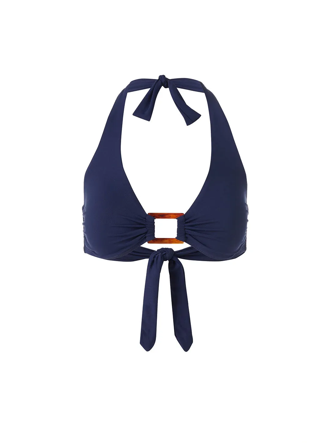 Paris Navy Bikini Top sold by Melissa Odabash