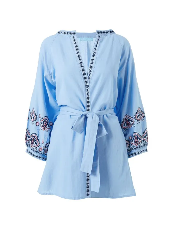Tania Cornflower Blue Kaftan made by Melissa Odabash