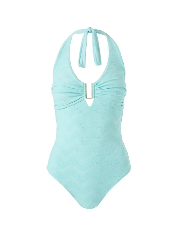 Tampa Sky Zigzag Swimsuit made by Melissa Odabash