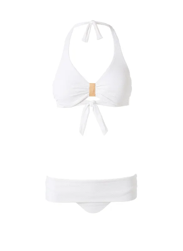 Provence White Pique Bikini made by Melissa Odabash