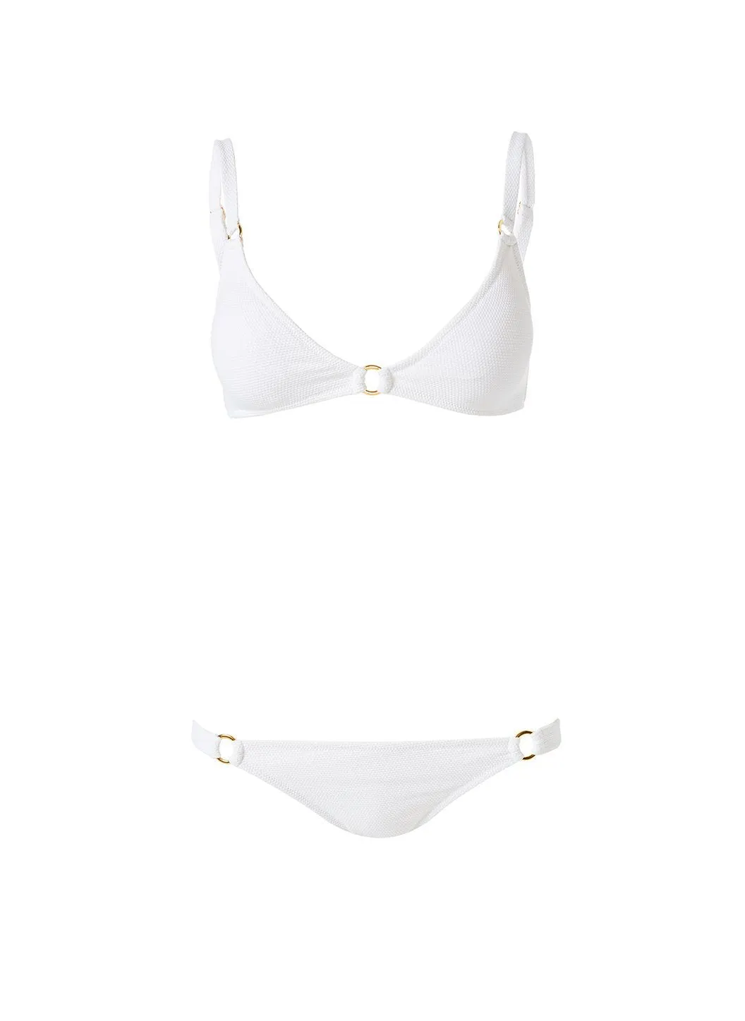 Montenegro White Pique Bikini sold by Melissa Odabash