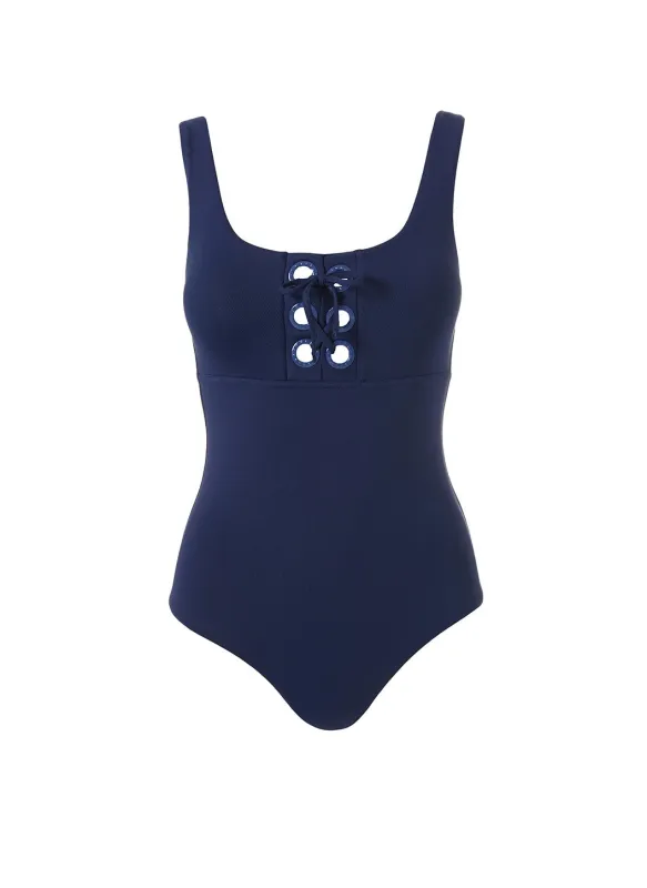 Tulum Navy Swimsuit made by Melissa Odabash