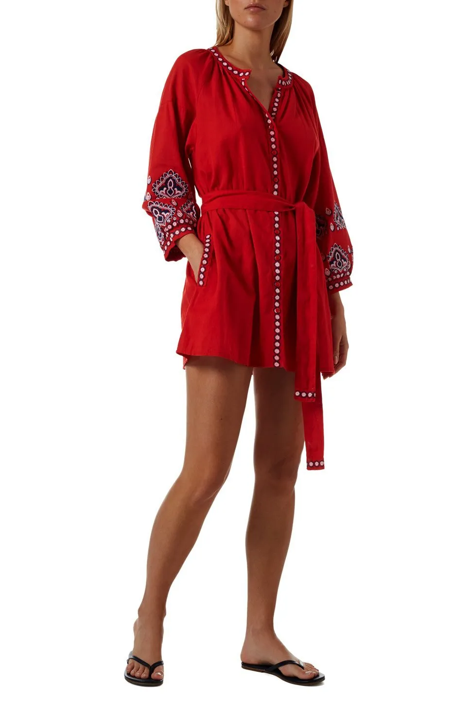 Tania Red Kaftan sold by Melissa Odabash product image thumbnail 3