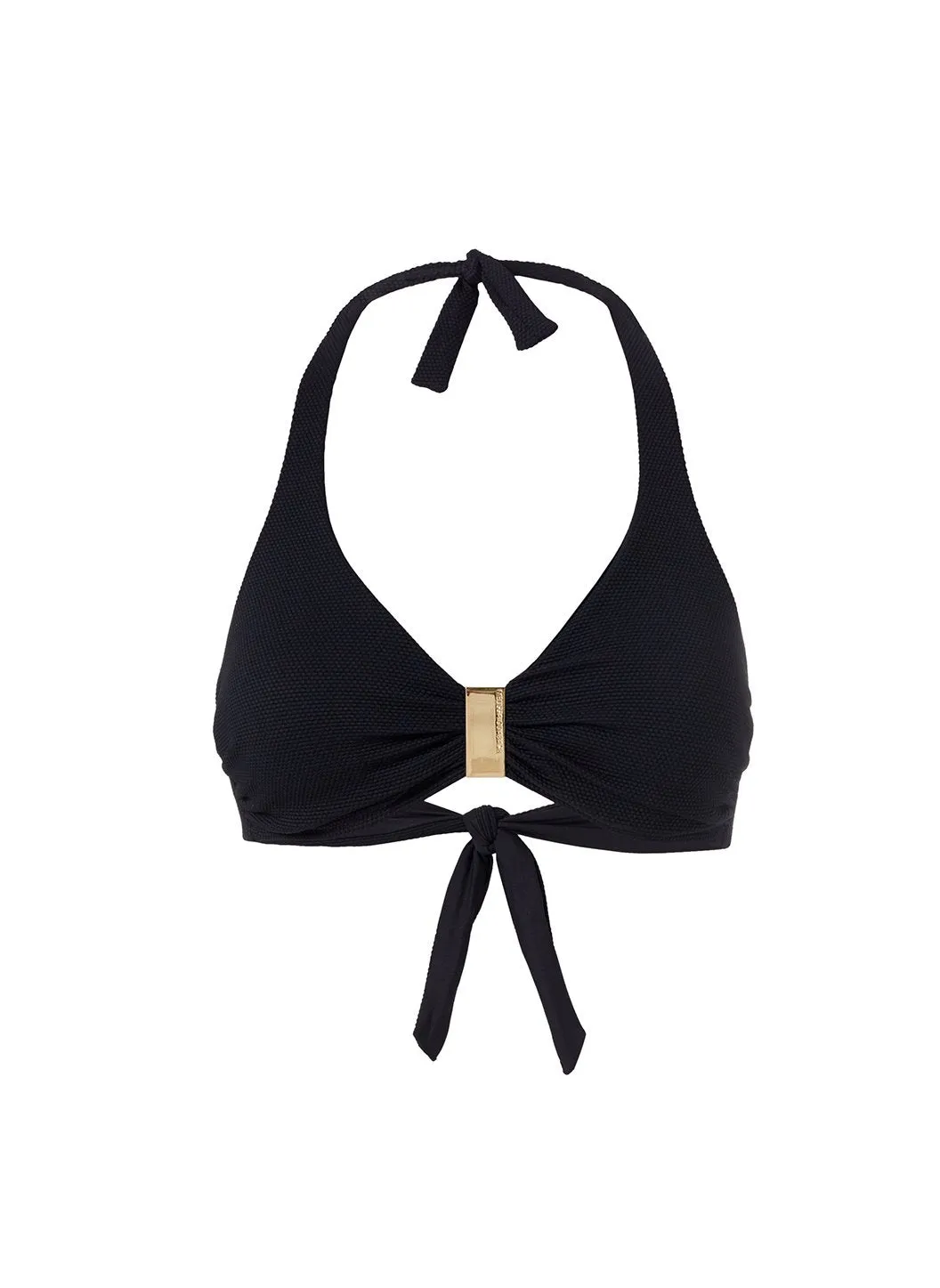 Provence Pique Black Bikini Top sold by Melissa Odabash